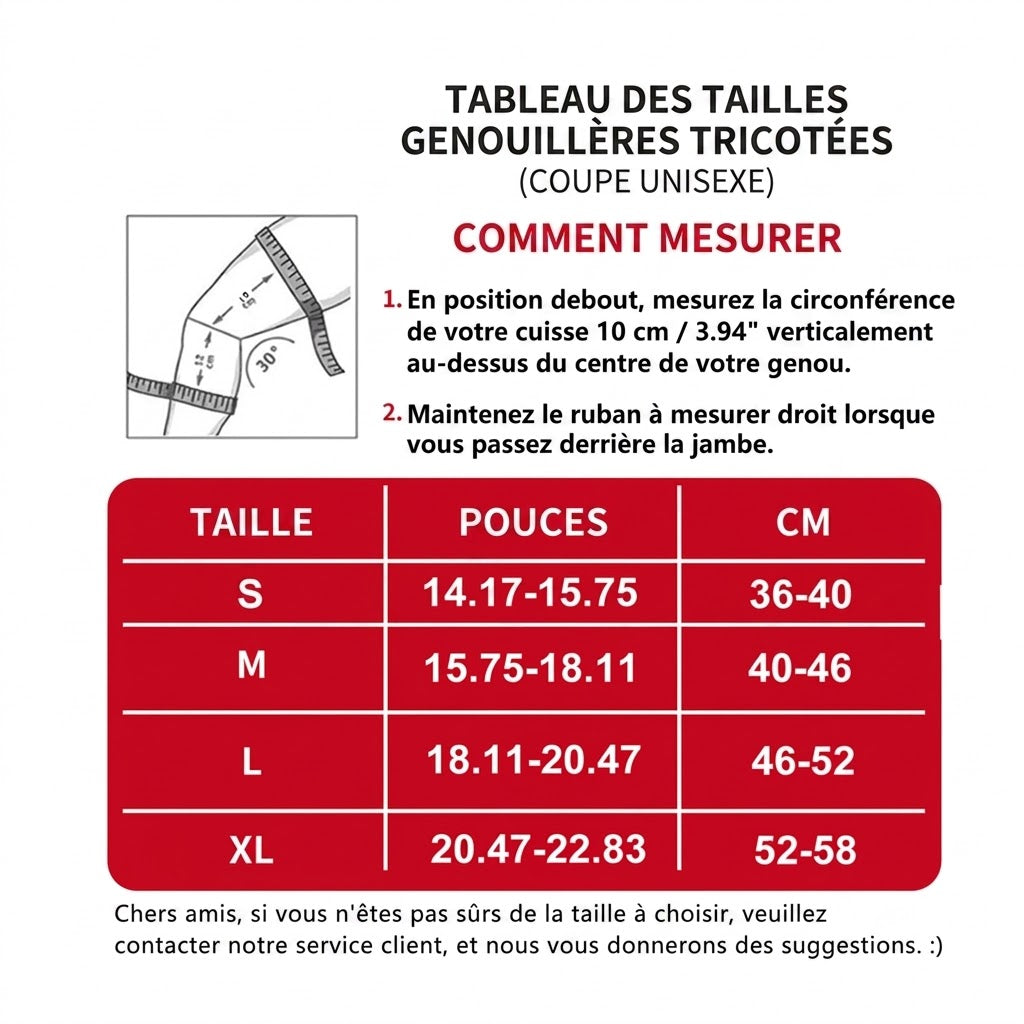 Genouillère de Compression - Support Silicone Sport