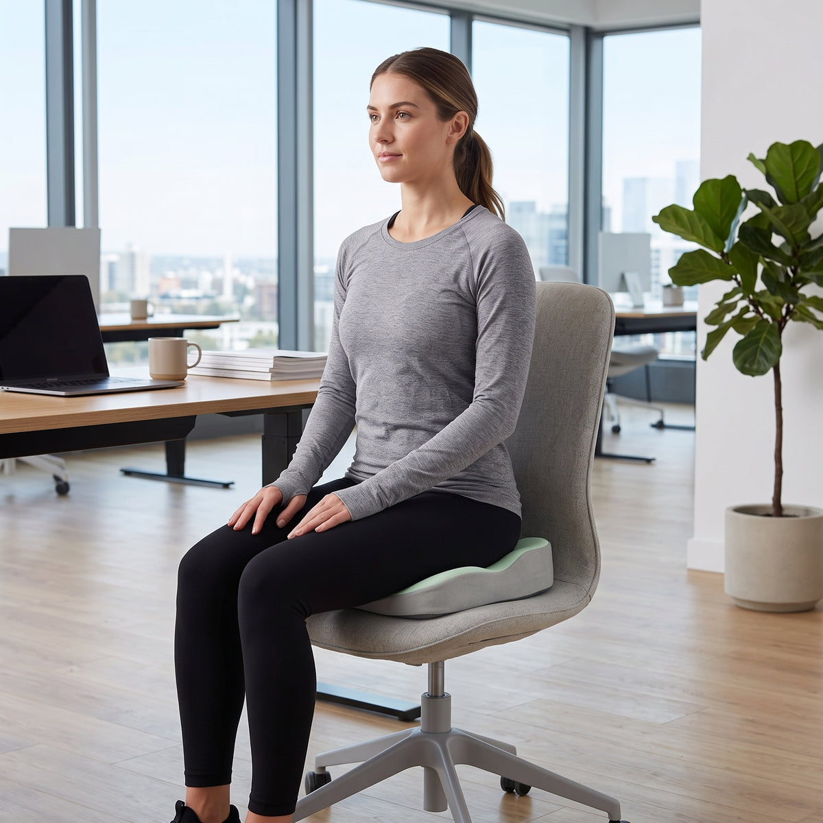 Coussin Ergonomique Bureau - Soutien Lombaire 3 Zones