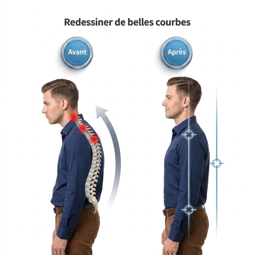 Correcteur de Posture Intelligent - Écran LCD Vibration