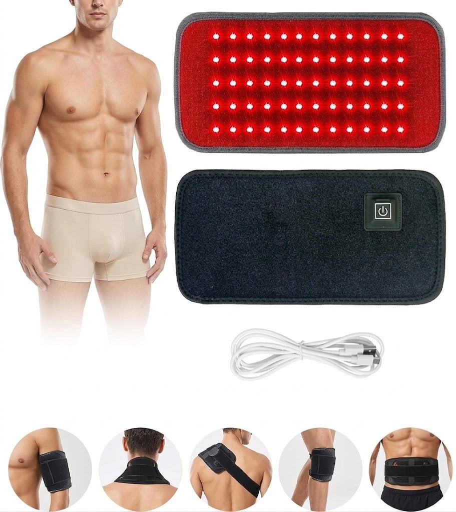 Ceinture Luminothérapie Infrarouge - 60 LEDs Rouge 850nm