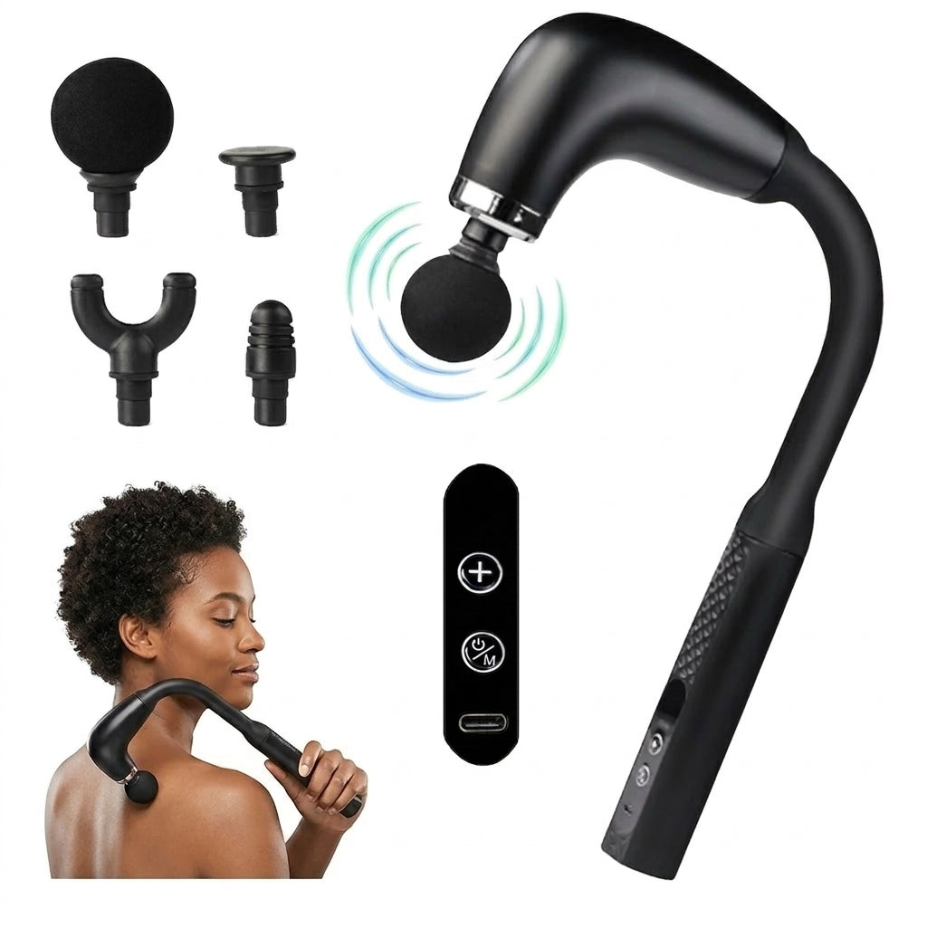 Pistolet de Massage à Percussion - Écran LED Tactile 4 Têtes