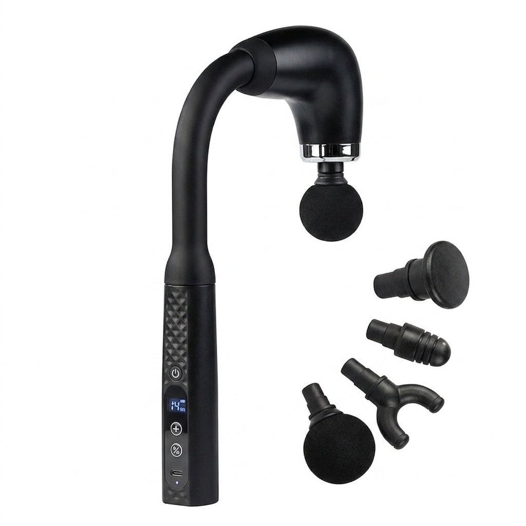 Pistolet de Massage à Percussion - Écran LED Tactile 4 Têtes