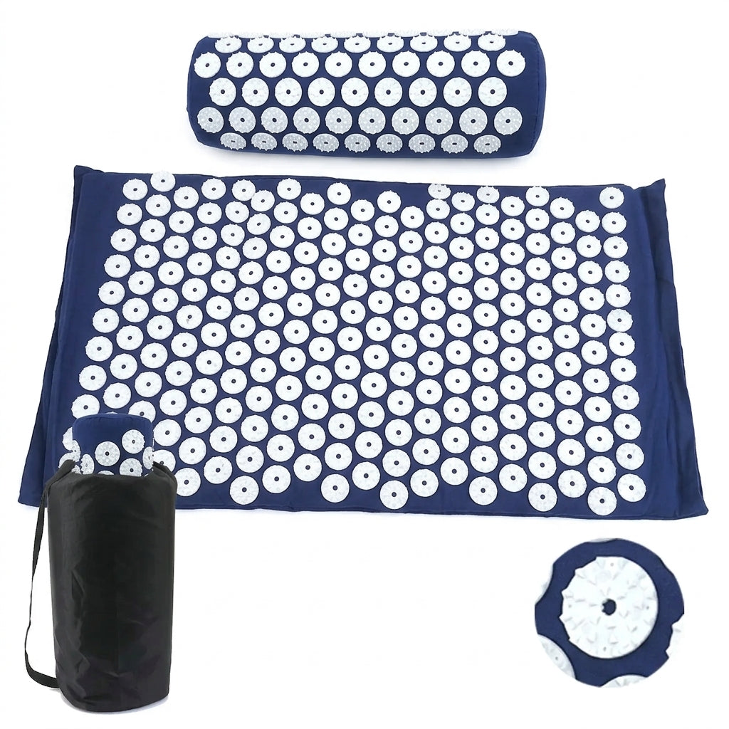 Tapis d'Acupression avec Coussin - Relaxation Dos & Nuque